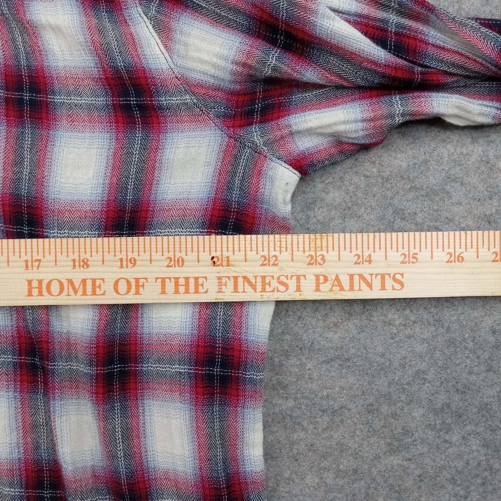 Kut From The Kloth Shirt Womens XL Red Plaid Snap Button Up Down Flannel ST10302 - Picture 6 of 6